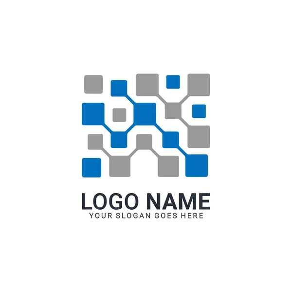 Abstrakte Digitale Technologie Symbol Logo Design Modernes Dditable Logo Design — Stockvektor