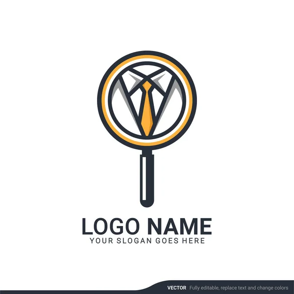 Modern Zoeklogo Design Template Bewerkbaar Symbool Pictogram Logo Ontwerp Vectorillustratie — Stockvector