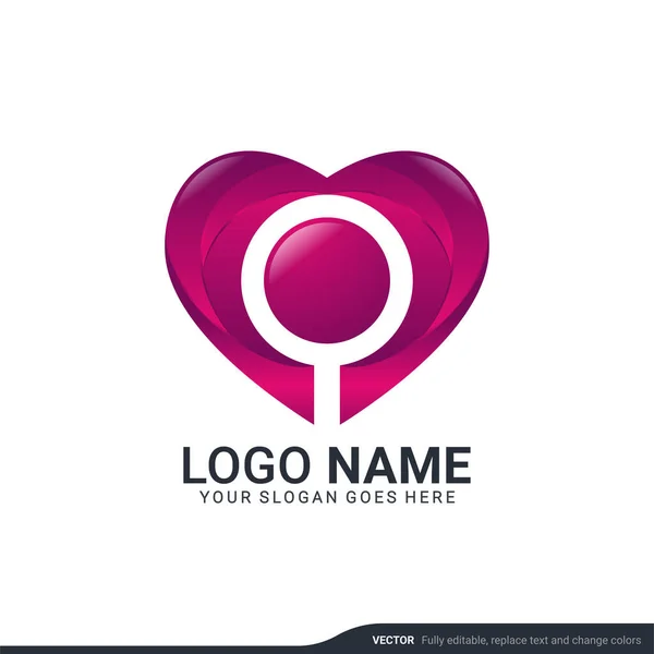 Modern arama logosu tasarım şablonu. Düzenlenebilir sembol logo tasarımı. Vektör illüstrasyonu