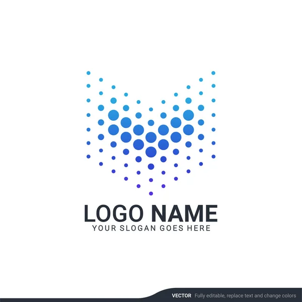 Diseño Logotipo Símbolo Tecnología Digital Abstracta Creativa Diseño Logotipo Ilustración — Archivo Imágenes Vectoriales