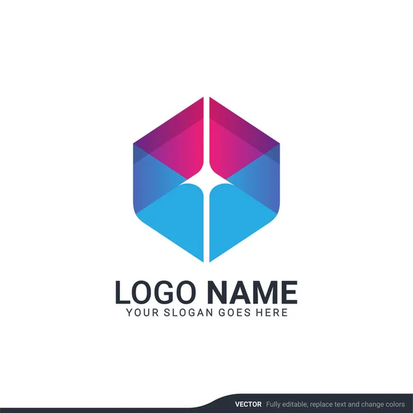 Design Logotipo Símbolo Tecnologia Digital Abstrato Criativo Design Logotipo Ilustração —  Vetores de Stock