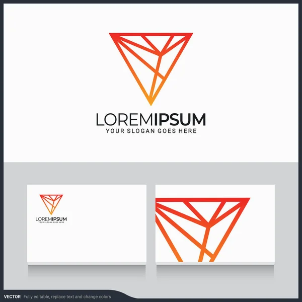 Modern geometrik soyut logo tasarımı. Düzenlenebilir sembol vektörü