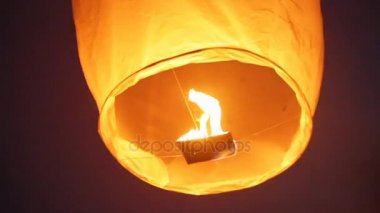 Chineese tek kağıt yavaş uçan fener