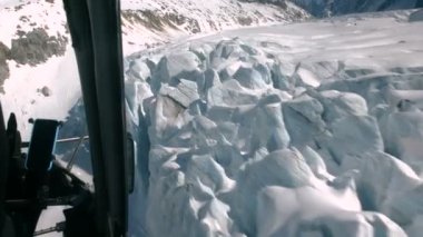 kar dağ havadan görünümü