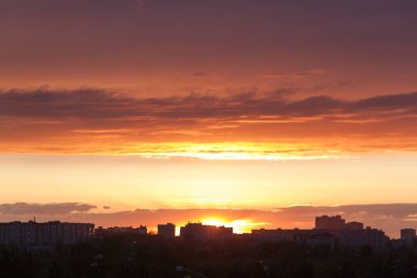 Şehrin güzel günbatımı