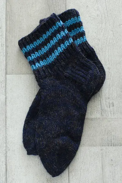 Woolen Knitted Socks Feet Warm — Stock Photo, Image