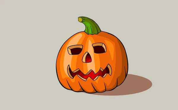 Abóbora esculpida para design de Halloween. Vetor — Vetor de Stock