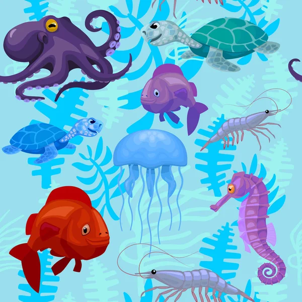 suda yaşayan hayvanlar ve bitkiler ile Seamless Modeli