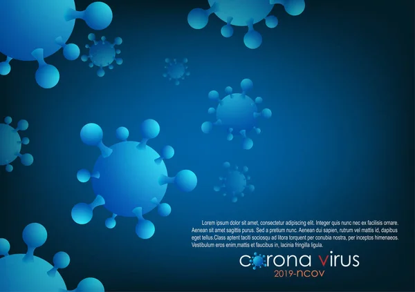Coronavirus (covid-19) hücreleri koyu mavi arka planda salgın halinde. Virüsün solunum sistemine ve akciğerlere yayılması..