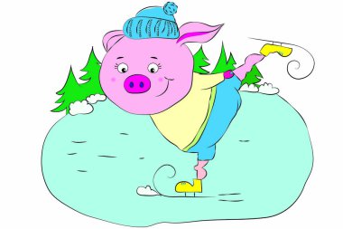  Patenli komik domuz.               