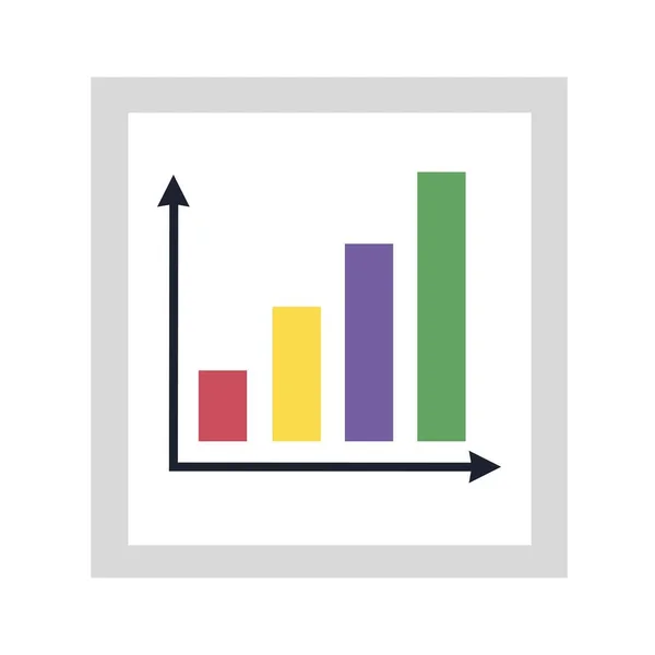 Gráfico de pastel de barra sobre fondo blanco. Ilustración vectorial en estilo plano de moda. EPS 10 . — Vector de stock