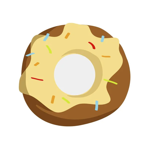 白色背景的甜甜圈矢量插图在流行的平面风格。EPS 10. — 图库矢量图片