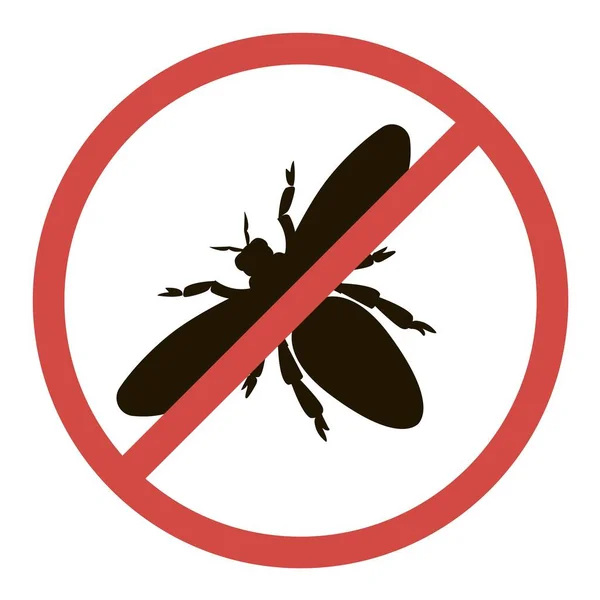 No Bee, wasp sign on white background. Vector illustration in trendy flat style. EPS 10. — Stock Vector