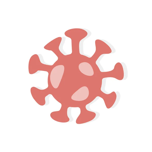 Corona virus 2019-nCoV sobre fondo blanco. Estilo plano de moda para el diseño gráfico, sitio web. Ilustración vectorial EPS 10 . — Vector de stock