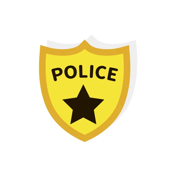 Distintivo della polizia. Illustrazione vettoriale EPS 10 . — Vettoriale Stock