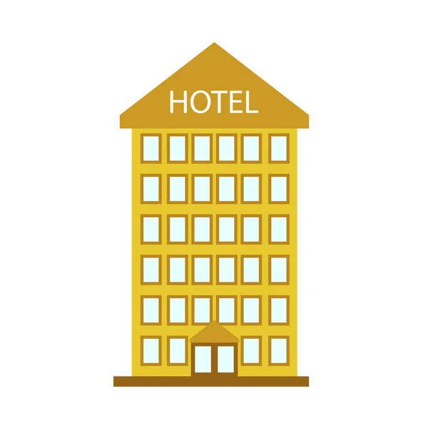 Edificio del hotel sobre fondo blanco. Ilustración vectorial EPS 10 . — Vector de stock