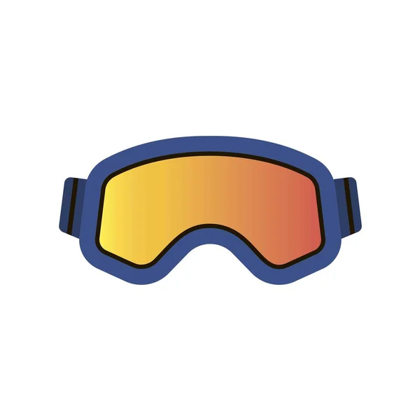 Skibril op witte achtergrond. Vector illustratie in trendy platte stijl. ESP 10. — Stockvector
