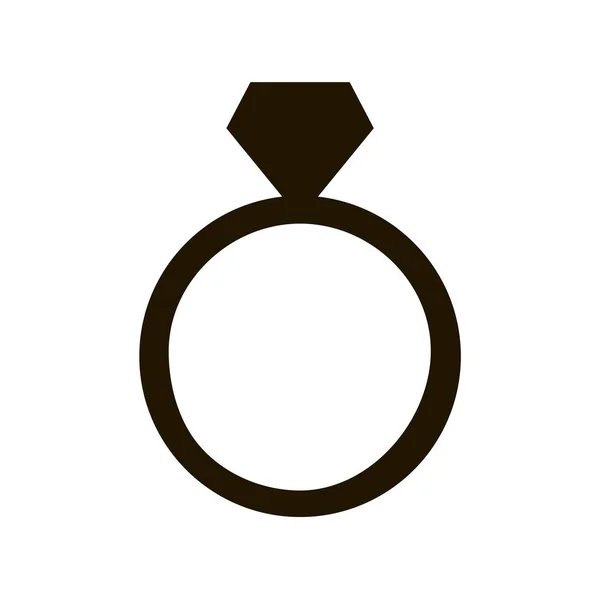 Wedding ring icon in trendy flat style. Vector illustration. — Stock Vector