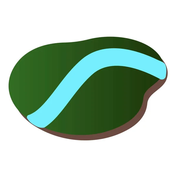 Ilustración vectorial de río y paisaje . — Vector de stock