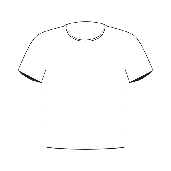 T-shirt blanc sur fond blanc. Illustration vectorielle . — Image vectorielle