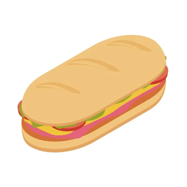 Hambúrguer, cachorro-quente, sandwish. Comida rápida. Ilustração vetorial . — Vetor de Stock