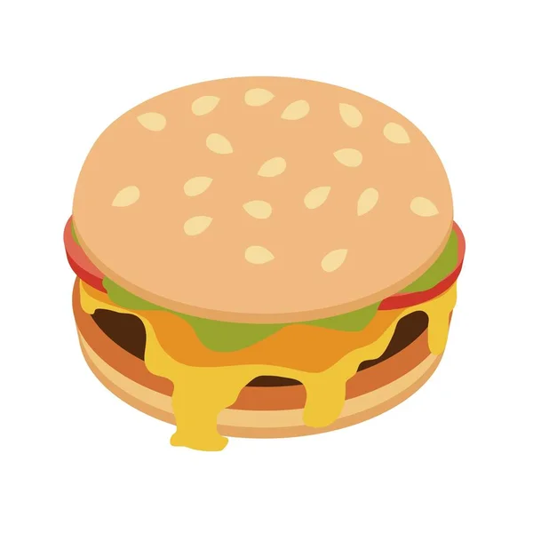 Burger, hot dog, sandwish. Rychlé občerstvení. Vektorová ilustrace. — Stockový vektor