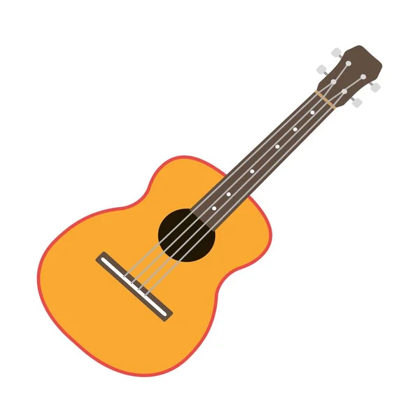 Gitarre auf weißem Hintergrund. Vektorillustration im trendigen flachen Stil. ESP 10. — Stockvektor