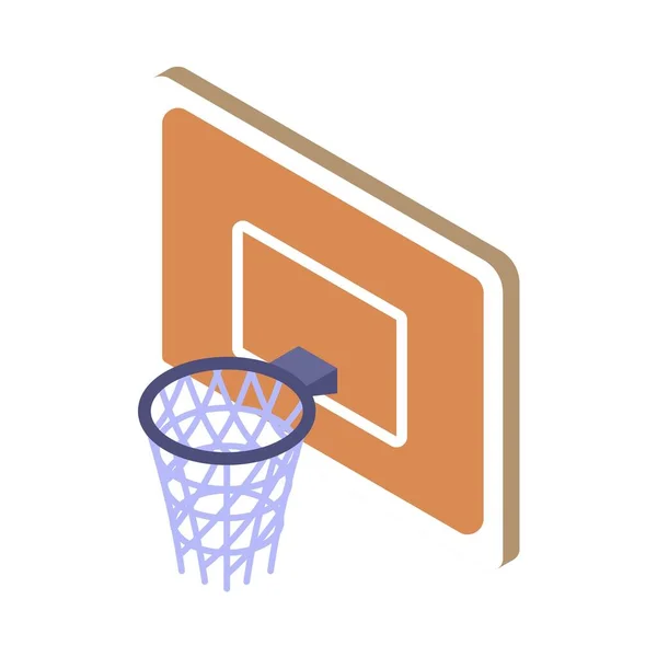 Aro de baloncesto sobre fondo blanco. Ilustración vectorial . — Vector de stock