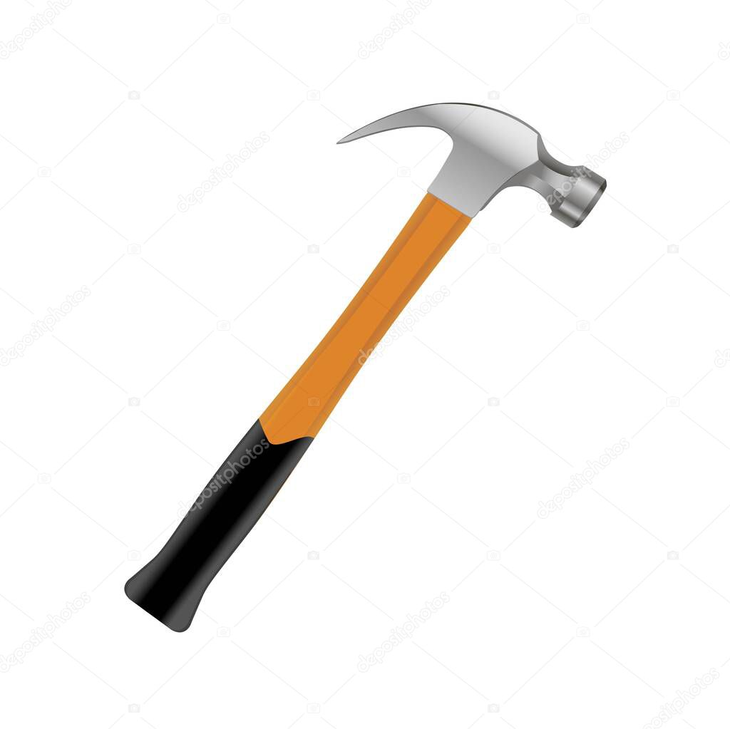 Construction tools on white background. Dill, wrench, saw, pliers, hammer, level for repair. Vector illustration in trendy flat style. ESP 10.