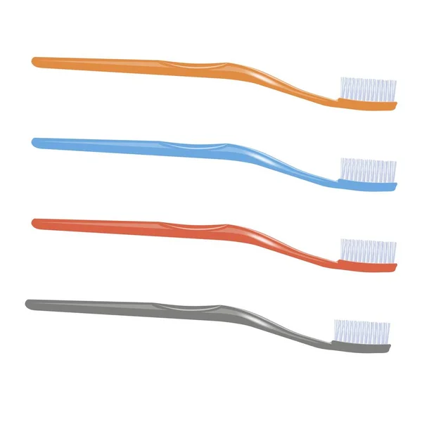 Cepillo dental vectorial para la cavidad oral sobre fondo blanco . — Vector de stock