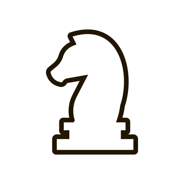 Pièce d'échecs cheval icône sur fond blanc. SPE 10 . — Image vectorielle