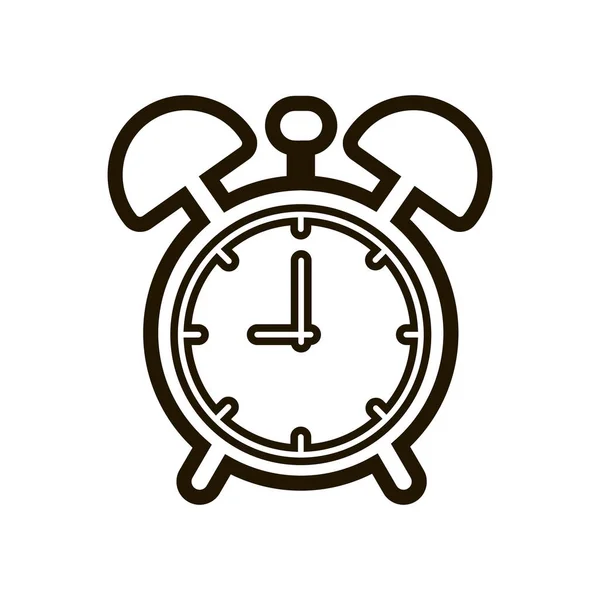 Ícone do relógio de alarme no fundo branco. Ilustração vetorial EPS 10 . —  Vetores de Stock