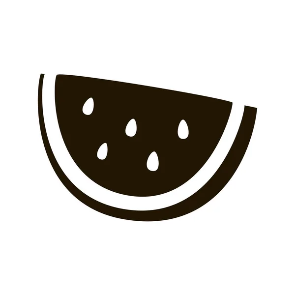 Stuk watermeloen icoon in trendy platte stijl geïsoleerd. EPS 10. — Stockvector