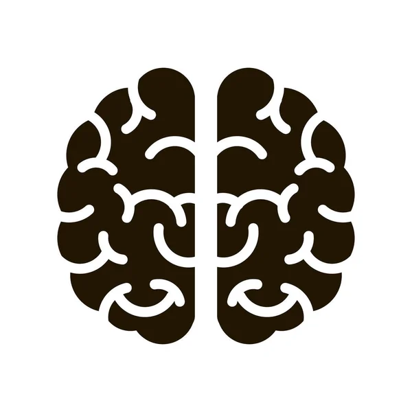 Icona del cervello umano in stile piatto alla moda isolato. EPS 10 . — Vettoriale Stock
