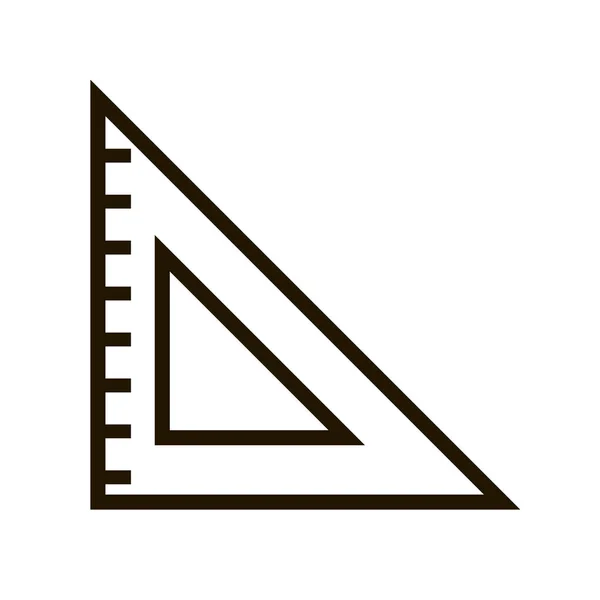 三角形统治者图标在流行的扁平风格孤立.Eps 10. — 图库矢量图片