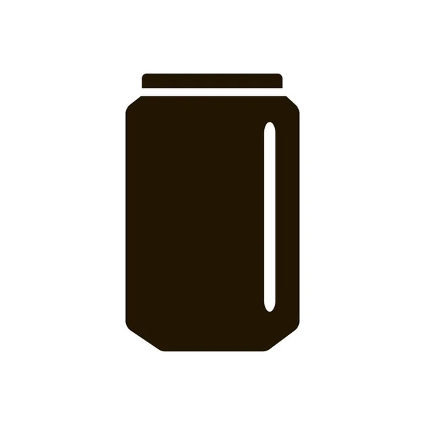 Dose für ein Getränk Ikone im trendigen flachen Stil isoliert. Abbildung Folge 10. — Stockvektor