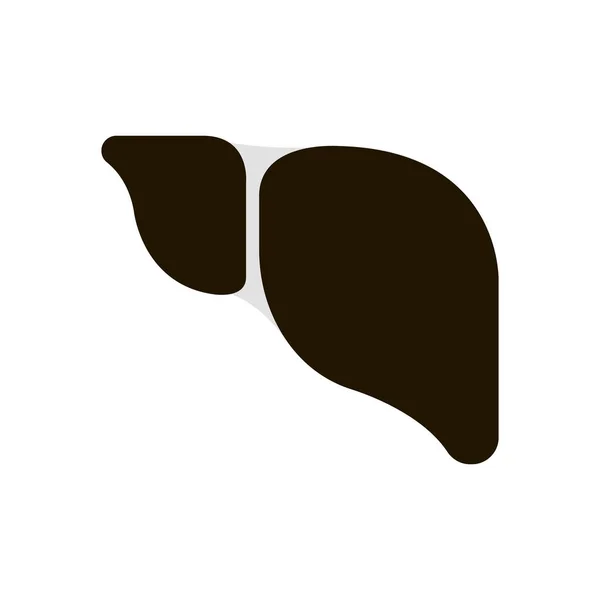 Icono del hígado humano en estilo plano de moda aislado sobre fondo blanco. Eps 10 . — Vector de stock