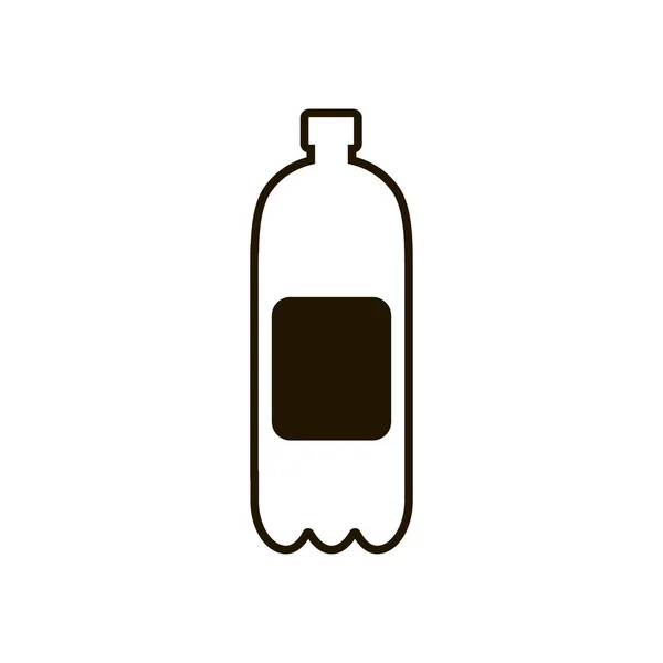 Botol untuk ikon air dalam gaya datar trendi terisolasi. Ilustrasi eps 10. - Stok Vektor
