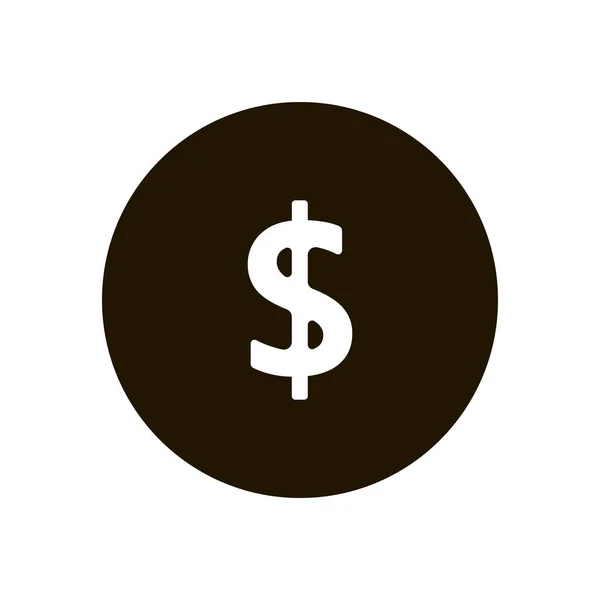 Ícone de moeda no estilo moderno plana isolada no fundo branco. Eps 10 . — Vetor de Stock