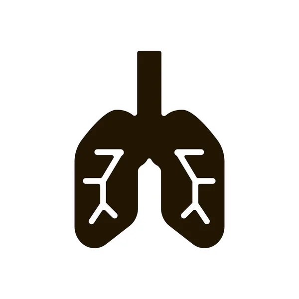 Icono de pulmones humanos en estilo plano de moda aislado sobre fondo blanco. Eps 10 . — Vector de stock