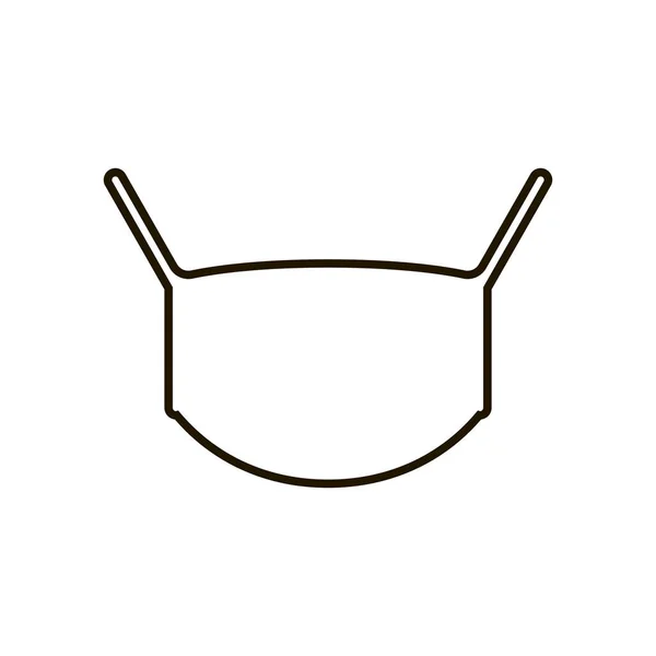 Icono de máscara médica de protección contra virus en estilo plano de moda aislado sobre fondo blanco. Eps 10 . — Vector de stock