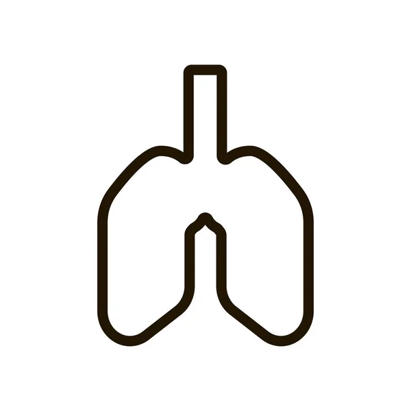 Ícone de pulmões humanos em estilo moderno plano isolado em fundo branco. Eps 10 . —  Vetores de Stock