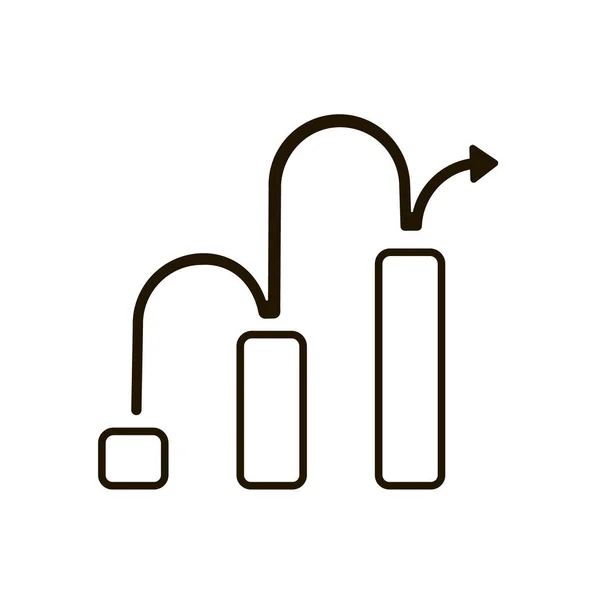 Icono gráfico de ganancias en estilo plano de moda aislado sobre fondo blanco. Eps 10 . — Vector de stock