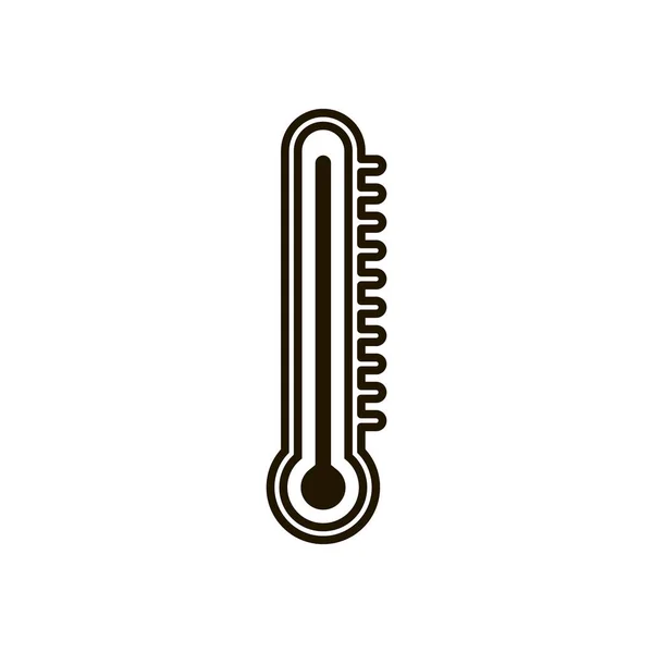 Termometro esterno per misurare l'icona della temperatura in stile piatto alla moda isolato. Illustrazione punti 10 . — Vettoriale Stock