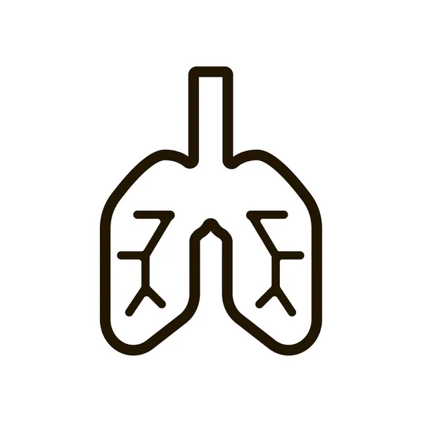 Icono de pulmones humanos en estilo plano de moda aislado sobre fondo blanco. Eps 10 . — Vector de stock