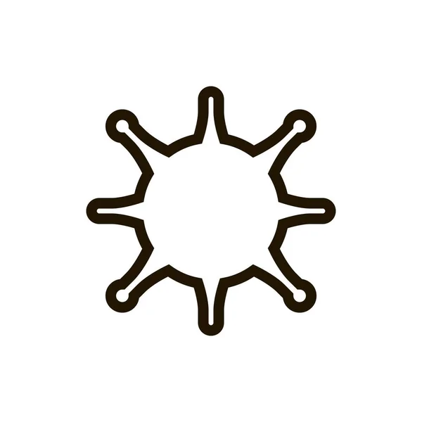 Das Symbol für das Bakterium Corona Virus im trendigen flachen Stil isoliert auf weißem Hintergrund. Eps 10. — Stockvektor