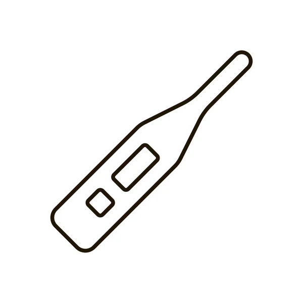 Elektronický teploměr pro měření teploty ikony v módním plochém stylu izolované na bílém pozadí. Eps 10. — Stockový vektor
