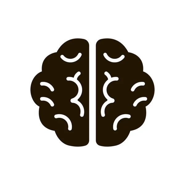 Icono del cerebro humano en estilo plano de moda aislado sobre fondo blanco. Eps 10 . — Archivo Imágenes Vectoriales
