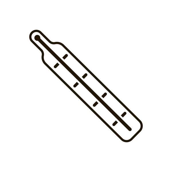 Icono del medidor de temperatura en estilo plano de moda aislado sobre fondo blanco. Eps 10 . — Vector de stock