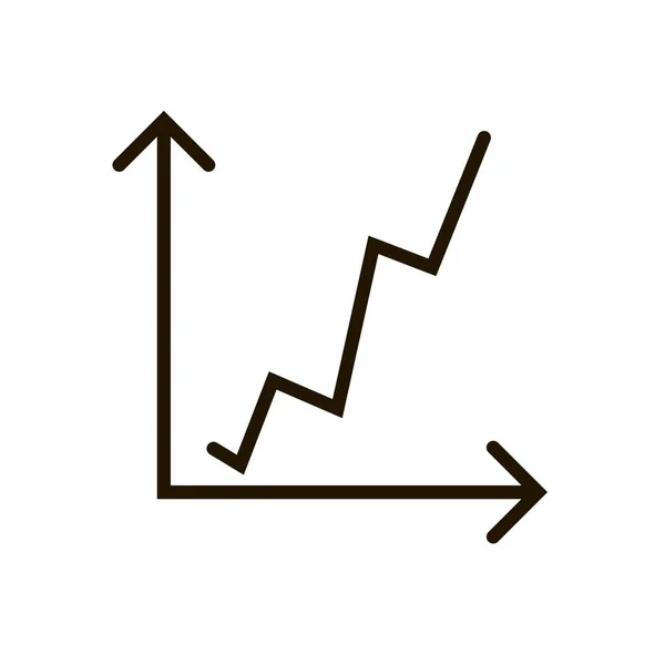 Піктограма діаграми зростання на білому тлі. Модний плоский стиль для графічного дизайну, веб-сайт. ЕПС 10 . — стоковий вектор
